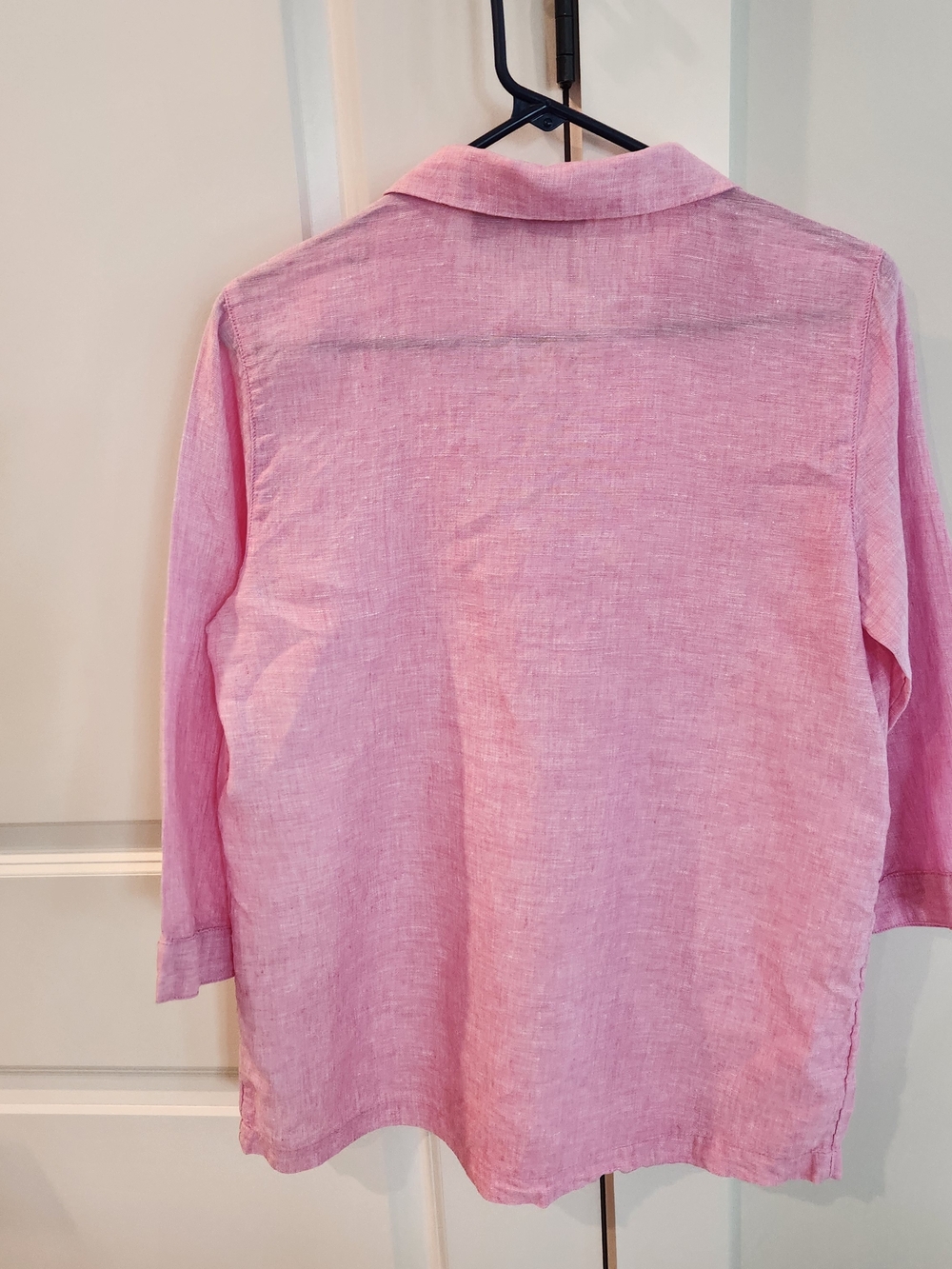 Tahari Linen V-Neck Tunic Top - Picture 3 of 8